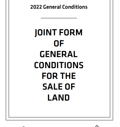 Joint form of general conditions for the sale of land
