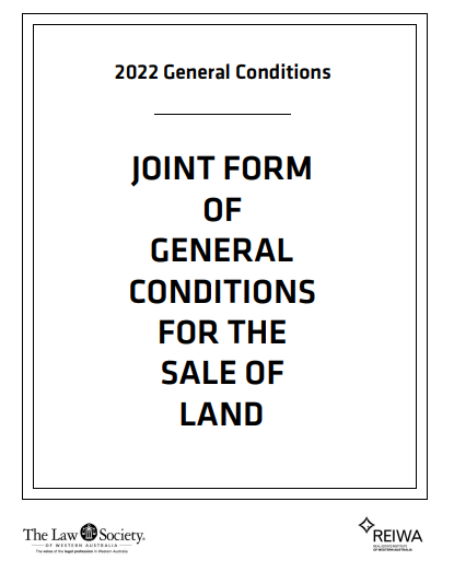 Joint form of general conditions for the sale of land